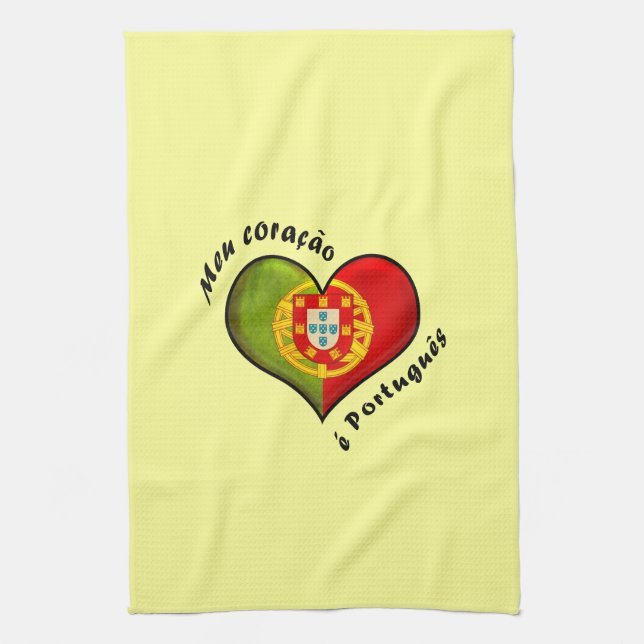 Portuguese heart tea towel (Vertical)