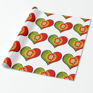 Portuguese heart wrapping paper