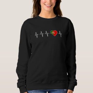 Portuguese Heartbeat I Love Portugal Flag Heart Sweatshirt