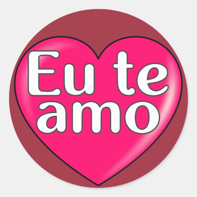 Portuguese - I love you Classic Round Sticker (Front)