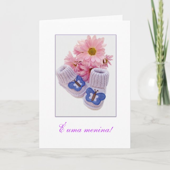 Portuguese: It's a Girl! É uma menina! 1 Announcement (Front)