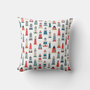 Portuguese Lighthouse Pattern Throw Pillow – Coast