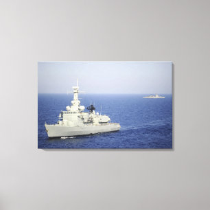 Portuguese navy frigate NRP Bartolomeu Dias Canvas Print