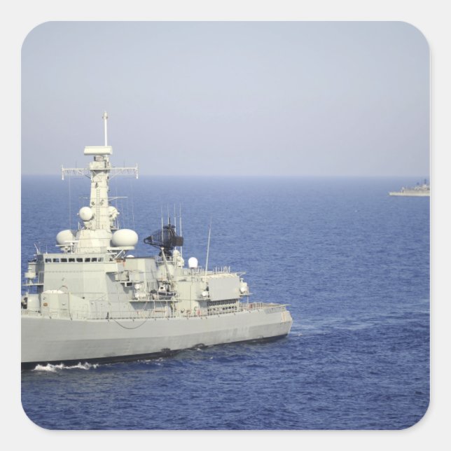 Portuguese navy frigate NRP Bartolomeu Dias Square Sticker (Front)
