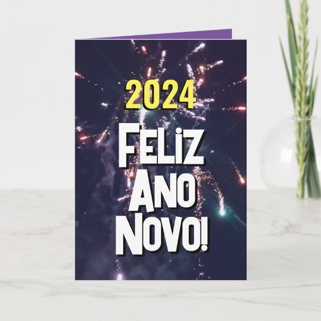Portuguese New Year 2024 Send via Text Download Holiday Card (Front)
