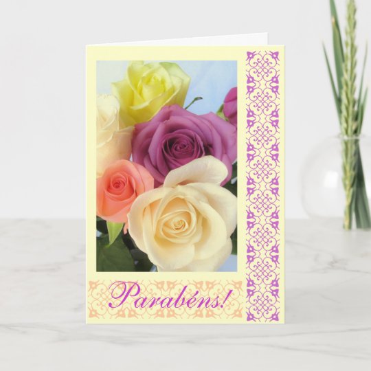 Portuguese Parabens Happy Birthday Card Zazzle Co Nz Portuguese Parabens Happy Birthday Card Zazzle Co Nz