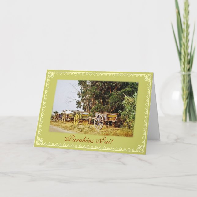 Portuguese: Parabéns Pai / Dad's birthday Card (Front)