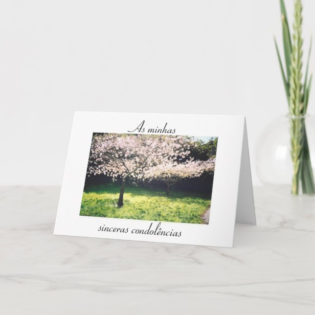 Portuguese: Pêsames /frase inspiracional/ sympathy Card (Front)