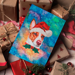 Portuguese Podengo Breed Dog Christmas Holiday Postcard