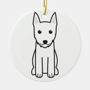 Portuguese Podengo Pequeno Ceramic Tree Decoration