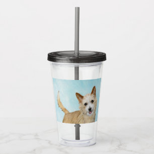 Portuguese Podengo Pequeno Painting - Original Art Acrylic Tumbler