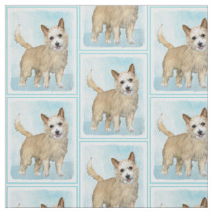 Portuguese Podengo Pequeno Painting - Original Art Fabric