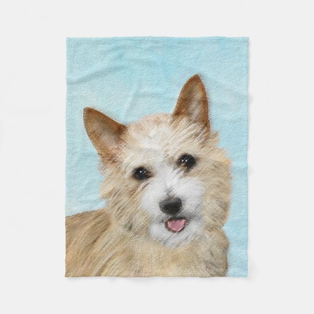 Portuguese Podengo Pequeno Painting - Original Art Fleece Blanket (Front)