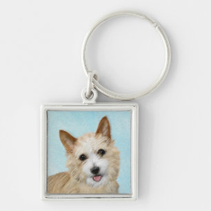 Portuguese Podengo Pequeno Painting - Original Art Key Ring