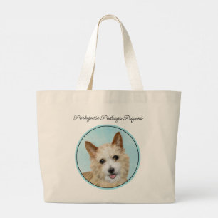 Portuguese Podengo Pequeno Painting Original Art Large Tote Bag
