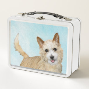 Portuguese Podengo Pequeno Painting - Original Art Metal Lunch Box