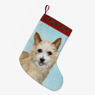 Portuguese Podengo Pequeno Painting - Original Art Small Christmas Stocking