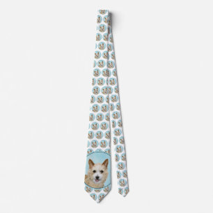 Portuguese Podengo Pequeno Painting - Original Art Tie