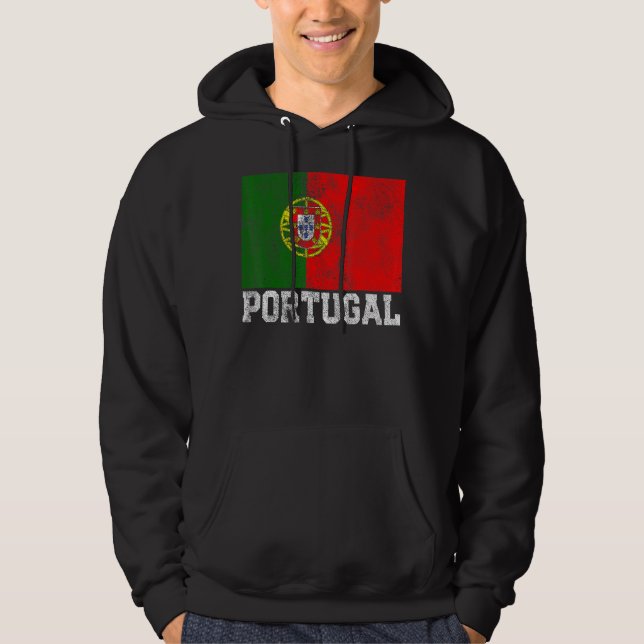 Portuguese Portugal Flag Pride Roots Country Famil Hoodie (Front)