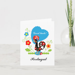 Portuguese Rooster Card
