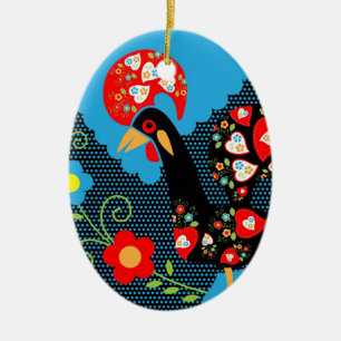 Portuguese Rooster Ceramic Tree Decoration
