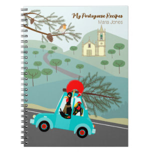 Portuguese Rooster Christmas festive ride Notebook