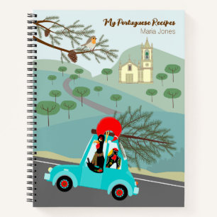 Portuguese Rooster Christmas festive ride Notebook