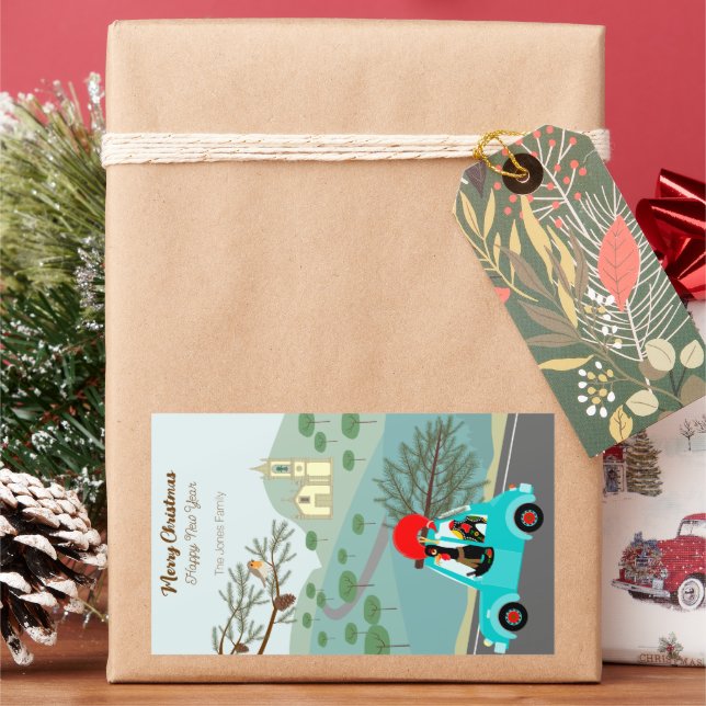  Portuguese Rooster Christmas festive ride Rectangular Sticker (Holiday)