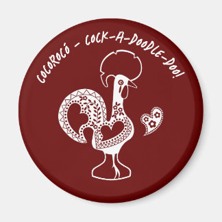 Portuguese Rooster Early Riser Modern Silhouette Magnet