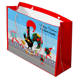 Portuguese Rooster Gifts and Baubles Parade Large Gift Bag