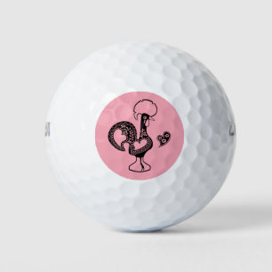 Portuguese Rooster Good Luck - Boa Sorte Golf Balls