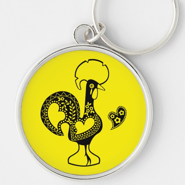 Portuguese Rooster Good Luck - Boa Sorte Key Ring (Front)