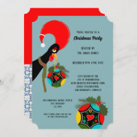 Portuguese Rooster holly Christmas Bauble Party