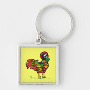 Portuguese Rooster keychain
