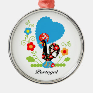 Portuguese Rooster Metal Tree Decoration