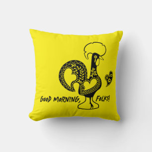 Portuguese Rooster Modern Silhouette Cushion