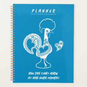 Portuguese Rooster Modern Silhouette with quote Planner