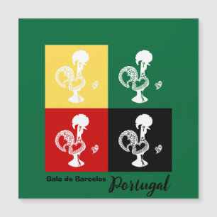 Portuguese Rooster of Barcelos colourful pattern