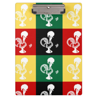 Portuguese Rooster of Barcelos colourful pattern Clipboard
