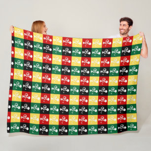 Portuguese Rooster of Barcelos colourful pattern Fleece Blanket