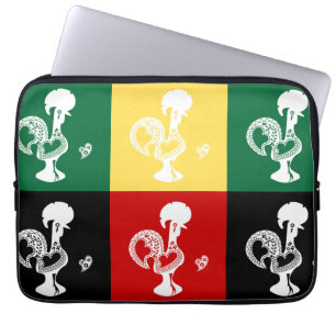 Portuguese Rooster of Barcelos colourful pattern Laptop Sleeve