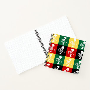 Portuguese Rooster of Barcelos colourful pattern Notebook