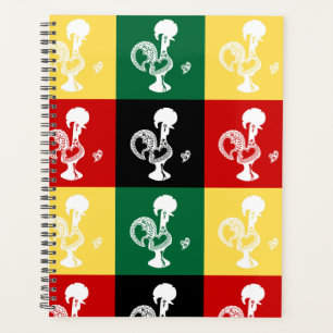 Portuguese Rooster of Barcelos colourful pattern Planner