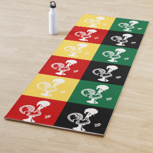 Portuguese Rooster of Barcelos colourful pattern Yoga Mat