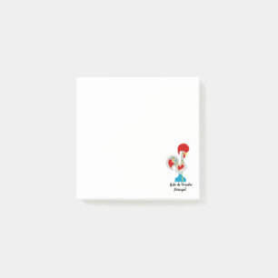 Portuguese Rooster of Barcelos in white Post-it Notes