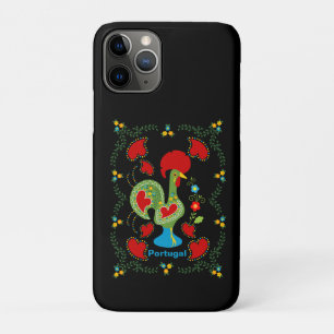 Portuguese Rooster of Luck in green colour Case-Mate iPhone Case