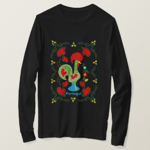 Portuguese Rooster of Luck in green colour T-Shirt
