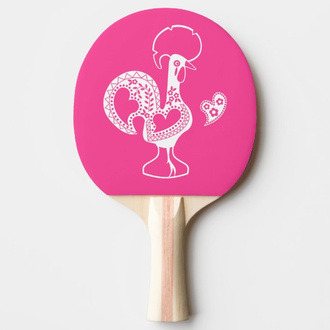 Portuguese Rooster of luck Ping Pong Paddle (Front)