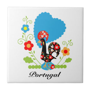 Portuguese Rooster of Luck Tile
