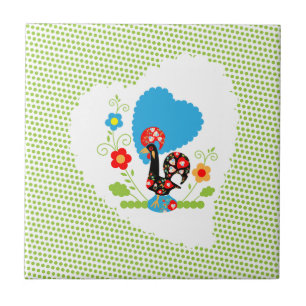 Portuguese Rooster of Luck Tile